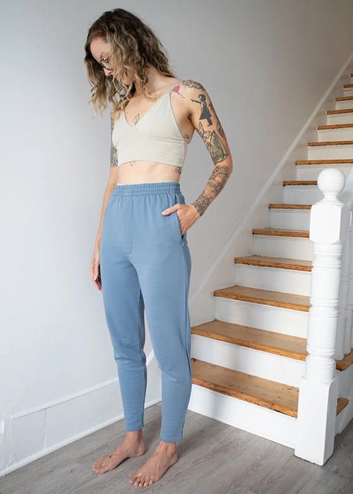 A woman modelling a pair of Ana and Zac pants
