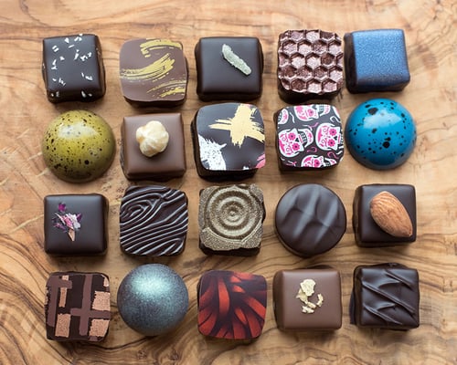 A selection of Rousseau Chocolates