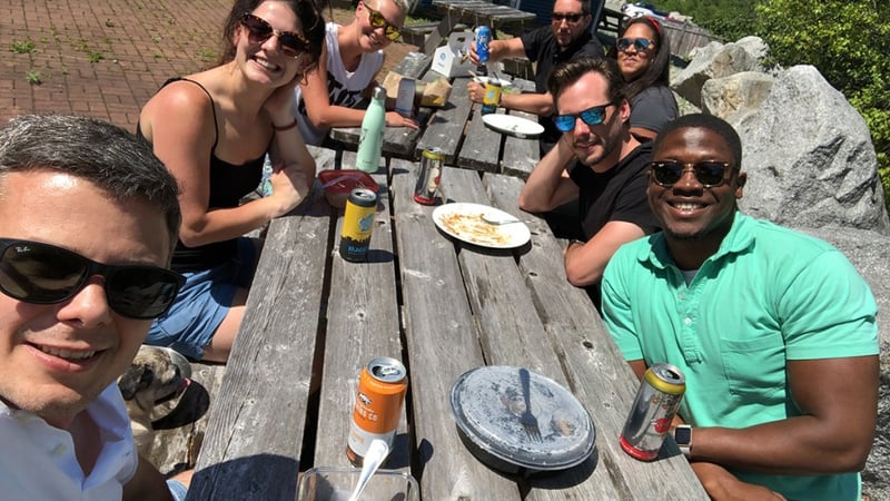 Some of the LifeRaft team enjoying an outdoor picnic in Halifax, Nova Scotia.