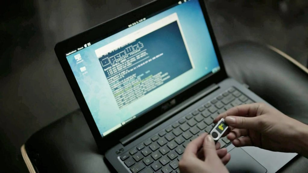 In the TV series "Mr. Robot", a hacker leaves a handful of infected USB drives in the target organization's parkade. 