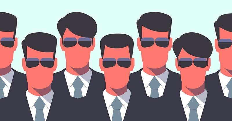 Illustration of several body guards