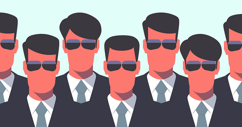 An illustration of several body guards