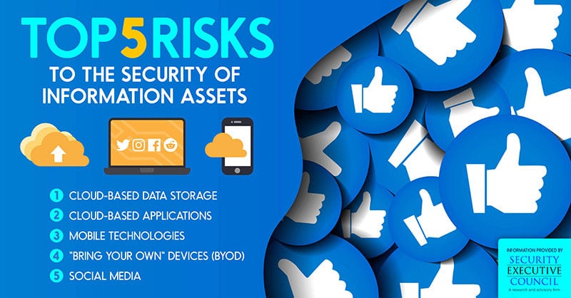 SEC Top 5 risks to the security of information assets infographic
