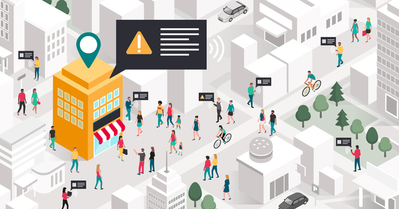 Illustration of a threatening social media post Illustration of a threatening social media post
