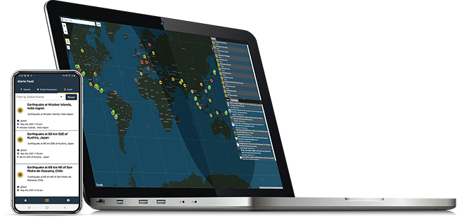 A laptop and mobile phone displaying the Navigator platform A laptop and mobile phone displaying the Navigator platform