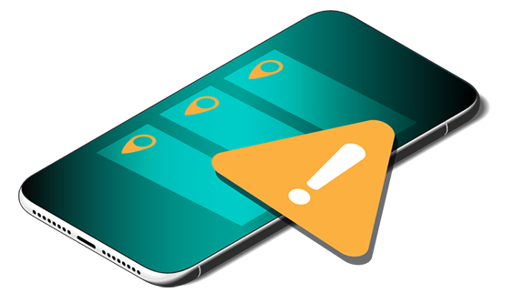 Illustration of a mobile device with alert notifications displayed on the screen Illustration of a mobile device with alert notifications displayed on the screen